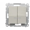 Schneider Electric Simon 54 Žvakinis jungiklis su LED apšvietimu ir IP44 versijai (modulis), greito sujungimo, kašmyro spalvos (DW5BL.01/42)