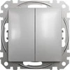 Schneider Electric Sedna dizainas Dvivietis jungtis sidabro Alum. SDD113108