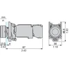 Schneider Electric Valdymo mygtukas pilnas 24V mėlyna apšvieta - XB4BW36B5