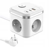 Viking maitinimo adapteris YC33, 3x 230 V, 1x USB-A, 2x USB-C, ON/OFF mygtukas, ilgis 1,4 m, baltas