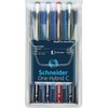 Schneider ONE Hybrid C 0,3 mm rutulinis rašiklis, 4 viename dėkle, įvairių spalvų - 4004675099372