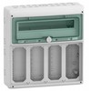 Schneider 13188 Skirstyklė 1x18 ant paviršiaus montuojama IP65, skirta gMRV-1-18+1-NT-T/12 lizdams 4 skylės 103x225mm 13188