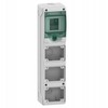 Schneider Rozdzielnica 1x4 natynkowa Mureva IP65 do podłączenia gniazd mgMRV-1-4-NT-T/3 3 otwory 65x85mm 13177