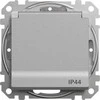 Schneider Electric Sedna Design, 2P+PE lizdas su IP44 langinėmis, sidabrinis aliuminis