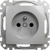 Schneider Electric Sedna Design, 2P+PE lizdas su langinėmis, sidabrinis aliuminis