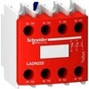 Schneider Electric „Schneider“ pagalbinis kontaktas 2NO 2NC, montuojamas priekiniame režime, Raudon PREVENTA (LADN22S)