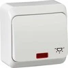 SCHNEIDERE Prima Schneider "šviesos" mygtukas, montuojamas ant paviršiaus, vienas, apšviestas (WNT-102PS) baltas WDE001016