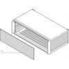 SCHROFF SCHROFF PropacPRO priekinis skydelis, viso pločio, neekranuotas, 3 HU, 63 HU, 2 mm, Al, anoduotas, neapdoroti kraštai