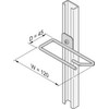 SCHROFF SCHROFF kabelio kilpa C bėgiui, plieninė, 120 x 45 mm