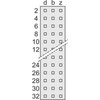SCHROFF SCHROFF kištukas, tipas F, EN 60603, DIN 41612, moteriškas, 48 kontaktai, lituotos kilpos, 9,5 mm