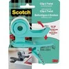 Scotch dozatorius, skirtas SCOTCH® Clip&amp;Twist juostoms (C-19-CLIP), įskaitant Magic tape 19mmx8,89m, žalia