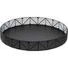 Style Dekoratyvinis padėklas, Boho stiliaus virtuvei, juodas, skersmuo 30 cm - Secret de Gourmet