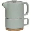 Arbatinukas su puodeliu keramikinis 400 ml pilkos sp. Secret de Gourmet 160724D