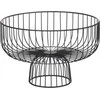 Secret De Gourmet Vaisių krepšelis su pagrindu, metalinis, 28 cm, juodas