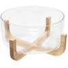 Secret De Gourmet ARHA stiklinis salotų dubuo mediniu pagrindu, Ø 28 cm