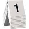 Securit Bordskilt nr 1-10 5x4x5 cm Akryl Hvid,10 stk/ps - (10 stk.)