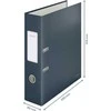 Pilkas 80 mm Leitz Cosy segtuvas su matmenimis