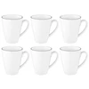 Select 6 puodelių su ąselėmis rinkinys, 350 ml, SELTMANN LIDO Juodas LINE