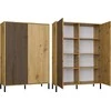 Top E Shop KAMARO 2DD plona/stora ąžuolo amatininkų vitrina