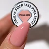 Semilac SEMILAC Fiber Base hibridinių nagų lakų bazė - rausvai smėlio spalvos 7 ml