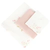 Sensillo TRIO PIELUCH MUŚLIN KRESZOWANY 120X120, 70X60, 30X35 3 SZT FLOWERS Rožinis