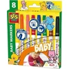 SES Creative - Kūdikių žymekliai, 8 spalvos - (S00299)