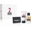 Dsquared2 Set Dsquared 2: Dsquared Leather Card Holder Juodas For Men + 2 Wood Eau De Toilette Unisex, 100 ml + 2 Wood Dušo želė, 100 ml