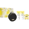 Versace Geltona Diamond rinkinys moterims (EDT, 90 ml + dušo želė, 100 ml + kūno losjonas, 100 ml + kosmetinė)