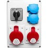 Orno 1x16A / 5P, 1x32 / 5P, 2x230V, TVM 21, IP44, išjungta 0-1
