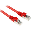 Sharkoon 0.25m Cat.6 S/FTP - 0.25 m - Cat6 - S/FTP (S-STP) - RJ-45 - RJ-45 - Raudona