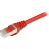 Sharkoon 0.25m Cat.6 S/FTP - 0.25 m - Cat6 - S/FTP (S-STP) - RJ-45 - RJ-45 - Raudona