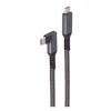 „Shiverpeaks USB-C kabelis įkrovimui 3.2 90° 100W PD tekstilinis (BS14-75014)“