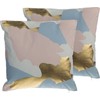 Shumee 2 dekoratyvinių pagalvių rinkinys pleistruose 45 x 45 cm pink- aukso IXIA