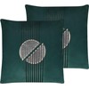 Shumee rinkinys iš 2 velour dekoratyviniai pagalvės 45 x 45 cm žalia CEROPEGIA