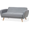 Beliani Išskleidžiama sofa 2 asmenims FLORLI šviesiai pilka