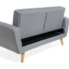 Beliani Išskleidžiama sofa 2 asmenims FLORLI šviesiai pilka