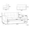 Beliani Trivietė sofa-lova FLORLI šviesiai pilka