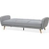 Beliani Trivietė sofa-lova FLORLI šviesiai pilka