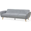 Beliani Trivietė sofa-lova FLORLI šviesiai pilka