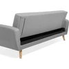 Beliani Trivietė sofa-lova FLORLI šviesiai pilka
