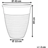 Beliani Gėlių vazonas KATALIMA 43 cm pilkas