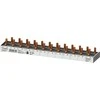 Siemens Shumee 1P+N 10mm2 kaiščio šyna, 12 modulių, siauriems 1P+N automatiniams jungikliams (5SV1 5SV6 5SL60), pilna izoliacija 5ST3674-0