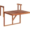Beliani Sulankstomas balkono staliukas UDINE, 70 × 69 cm, akacijos mediena, rudas