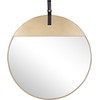 Beliani Sieninis veidrodis GURS 60 cm metalinis auksinis