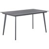 Beliani Sodo stalas MILETO 140 cm 80 cm, stiklinis, pilkas