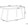 Shumee Beliani Stół sodo LIPARI 140 cm 80 cm Szkło Pilka