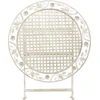 Shumee Beliani Staliukas bistro BIVIO 90 cm 90 cm Metal Złamana biel