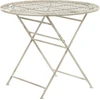 Shumee Beliani Staliukas bistro BIVIO 90 cm 90 cm Metal Złamana biel