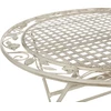 Shumee Beliani Staliukas bistro BIVIO 90 cm 90 cm Metal Złamana biel