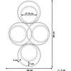 Beliani Sieninis veidrodis LESCAR 50 cm 80 cm metalinis auksinis